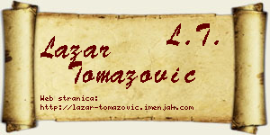 Lazar Tomazović vizit kartica